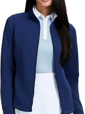 Izod Women's Navy Zip-Front Knit Jacket